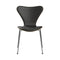 Series 7 Upholstered Chair  option Leather Essential Black / Walnut / Chromed Steel