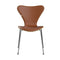 Series 7 Upholstered Chair  option Leather Essential Walnut / Walnut / Chromed Steel