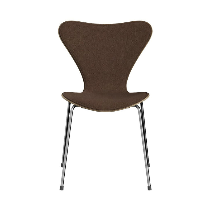 Fritz Hansen Series 7 Upholstered Chair in Silver/Pink