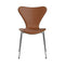 Series 7 Upholstered Chair  option Leather Essential Stone / Walnut / Chromed Steel