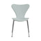 Series 7 Upholstered Chair  option Light Blue Sunniva / White / Chromed Steel