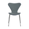 Series 7 Upholstered Chair  option Pale Blue Sunniva / Dusk Blue / Chromed Steel