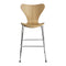 Series 7 Children's Stool / Tall Chair  option Oak / Chrome
