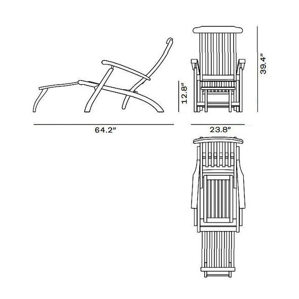 Steamer Outdoor Deck Chair