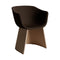Monolit Dining Armchair with Wood Base  option Low Arm