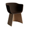 Monolit Dining Armchair with Wood Base  option Regular Arm