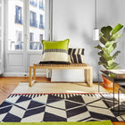 Rustic Chic Geo Pillow - Black and White