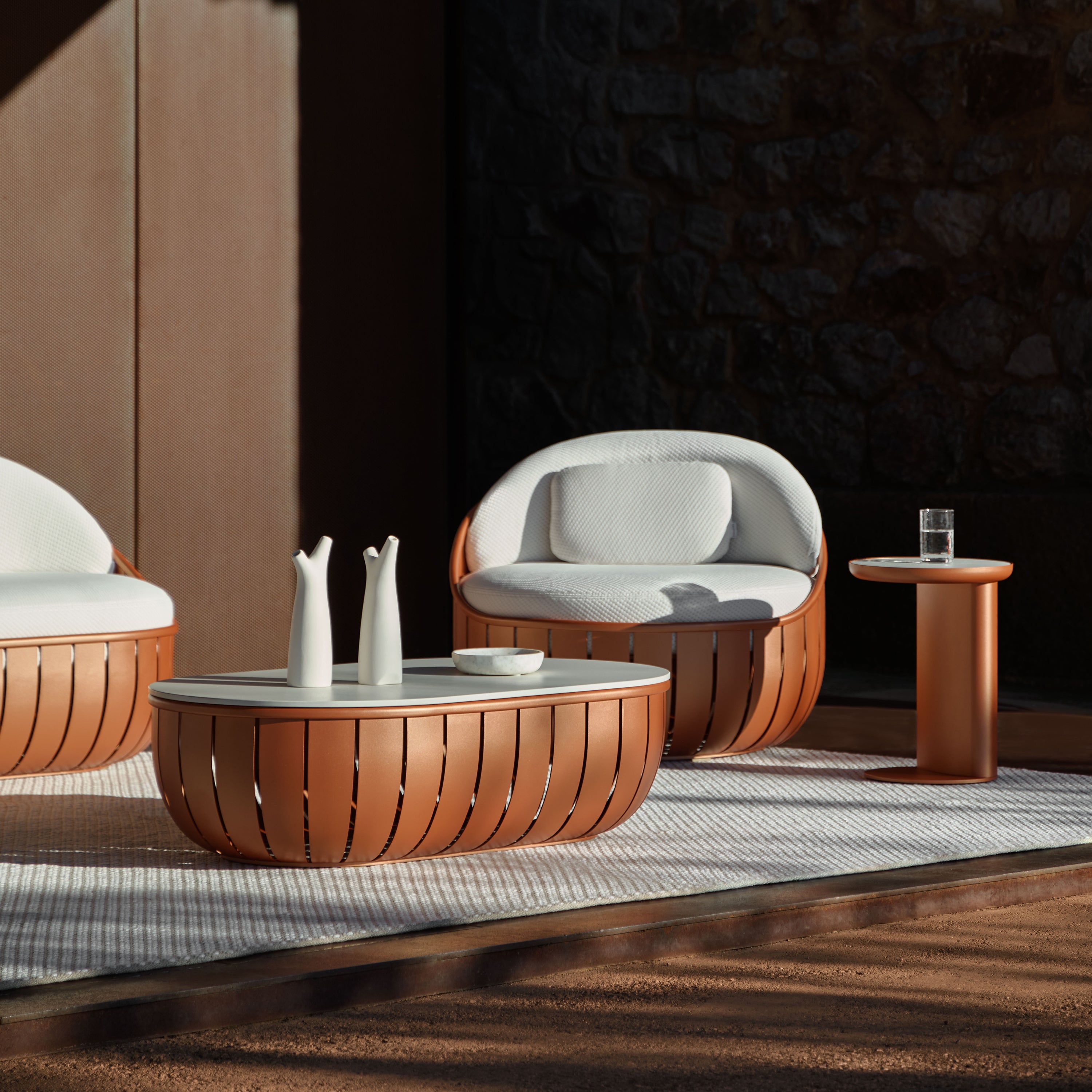 Gandia Blasco Arena Outdoor Oval Coffee Table - 2Modern