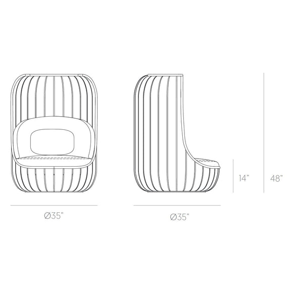 Gandia Blasco Arena Outdoor Swing Chair - 2Modern