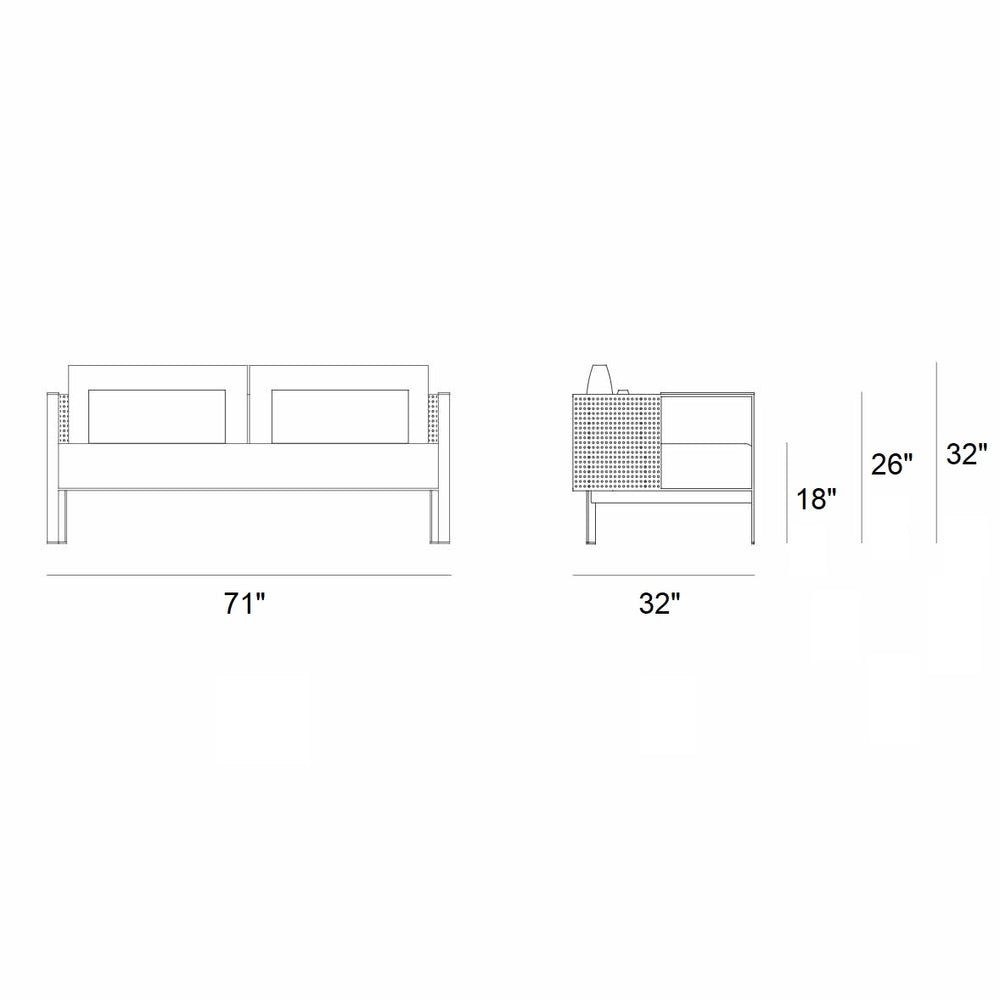 Solanas Outdoor 2 Seater Sofa