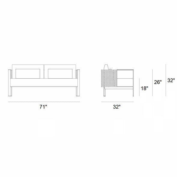 Solanas Outdoor 2 Seater Sofa