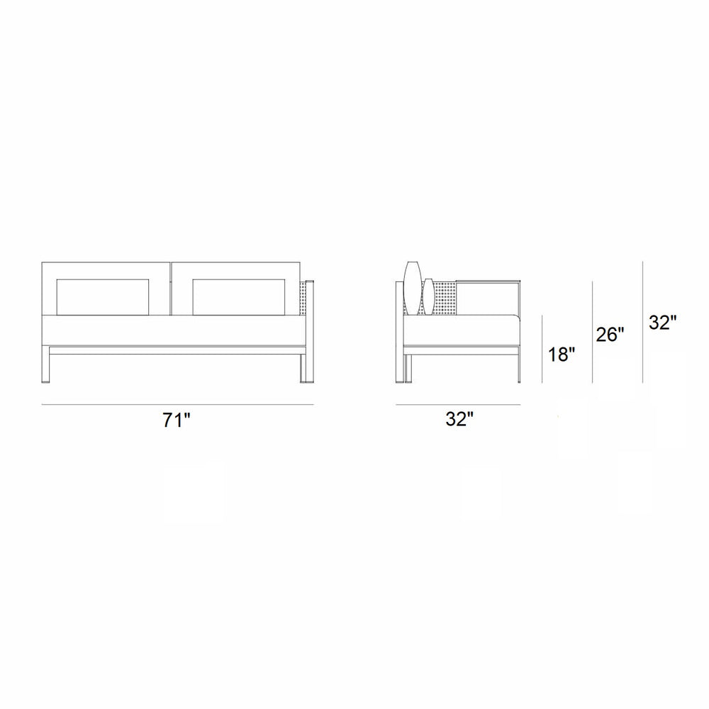 Solanas Outdoor Sectional Sofa 1 Right Arm