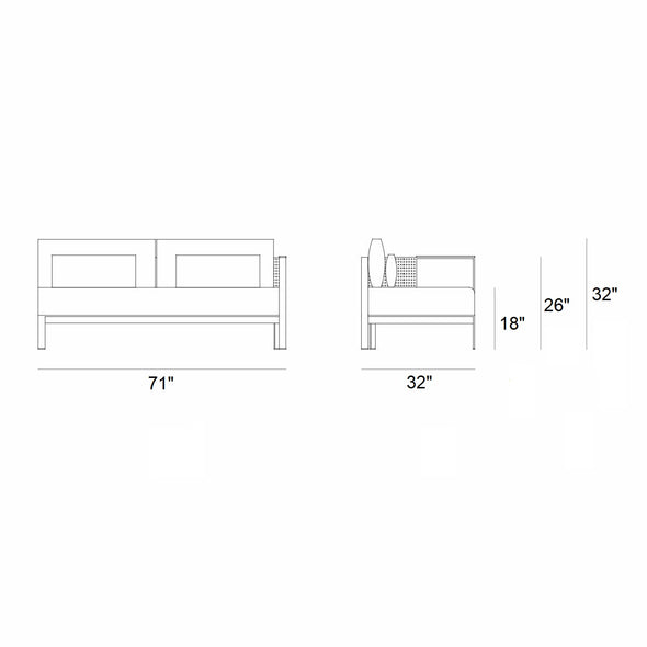 Solanas Outdoor Sectional Sofa 1 Right Arm