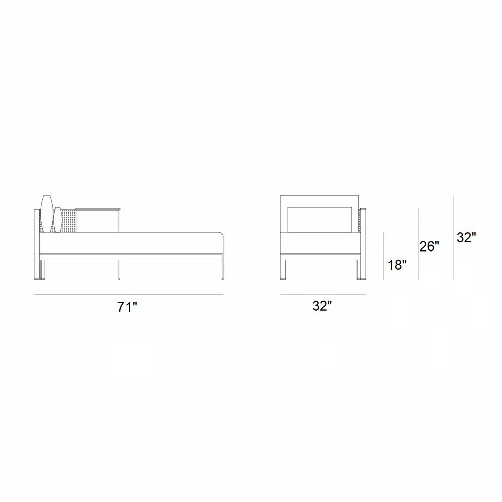 Solanas Outdoor Sectional Sofa 2 Right Arm