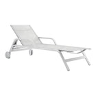 Stack Chaiselongue with Arms and Wheels