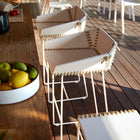 Textile Outdoor High Stool with Backrest