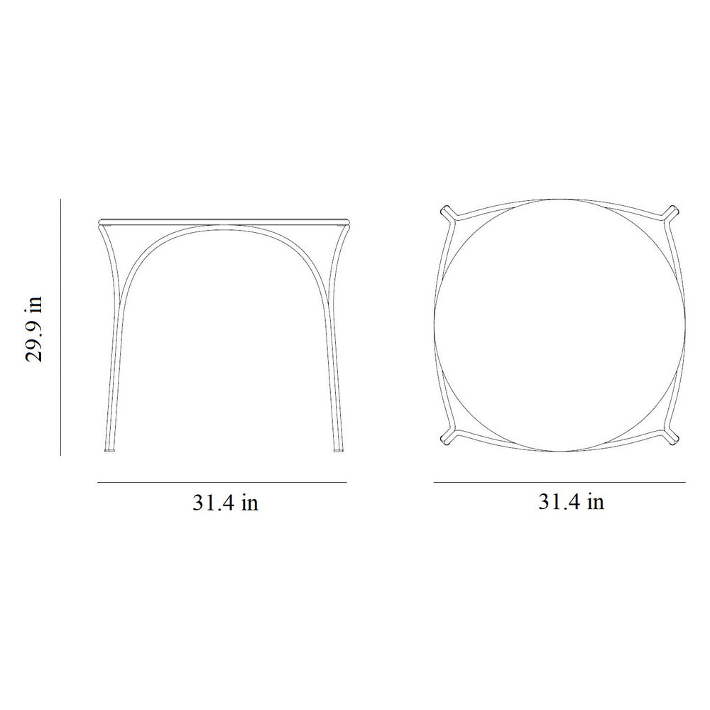 Ample Outdoor Bistro Table with 4 Legs