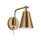 Drae Task Wall Sconce  option Satin Brass