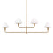 Mendota Linear Chandelier  option Satin Brass