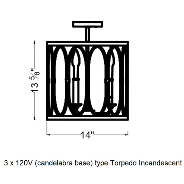 Sean Lavin Patrice Semi Flush Mount