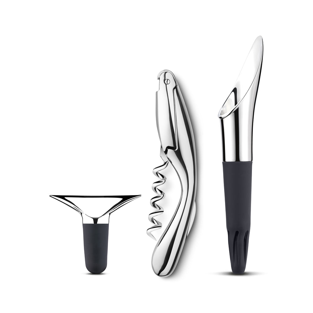 Wine Bar Corkscrew Stopper and Pourer Set