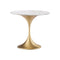 Dapertutto Side Table  option Calacatta Gold Marble / Satin Brass / Short: 17.7 in height