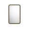 Gioiello Rectangle Mirror  option Burnished Brass