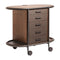 Arcade Oval Coffee and Bar Cart  option G25 Moka/Walnut/Bronze
