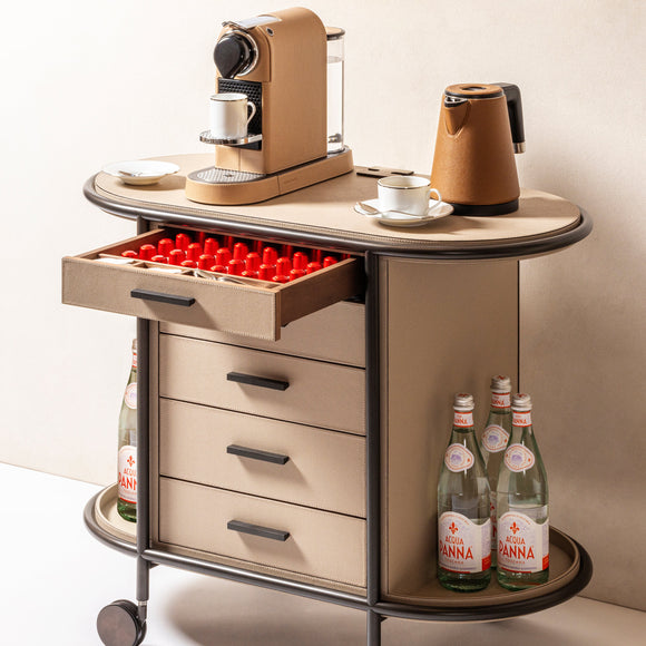Arcade Oval Coffee and Bar Cart