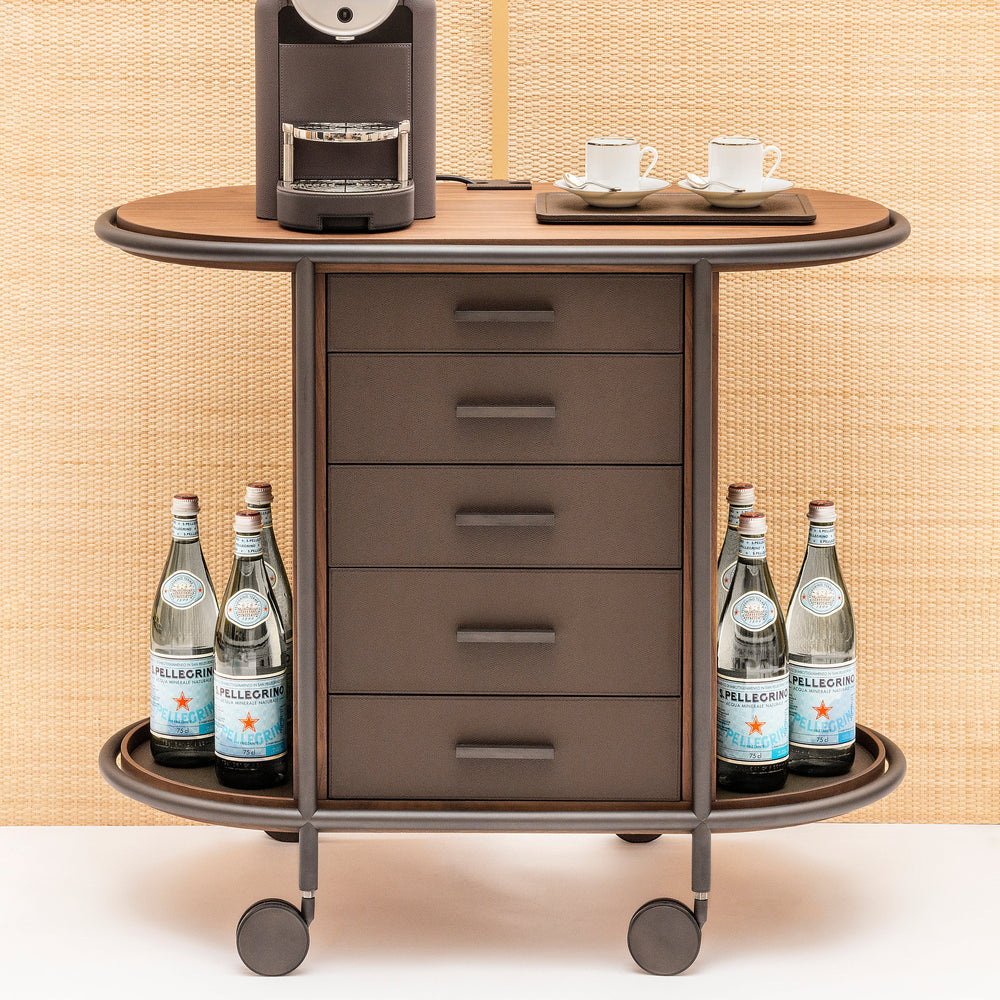 Arcade Oval Coffee and Bar Cart
