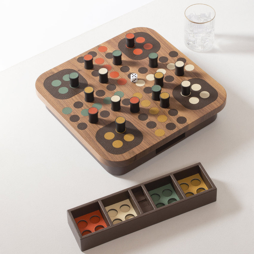 Delos Wood Ludo Game Set