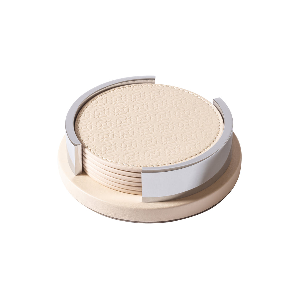 Giobagnara x Elie Saab Monogram Coaster Set with Holder