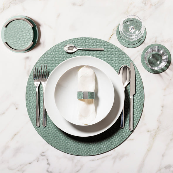 Giobagnara x Elie Saab Monogram Coaster Set with Holder