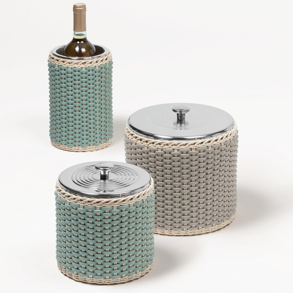 Pigment France Menton Leather and Rattan Bottle Cooler