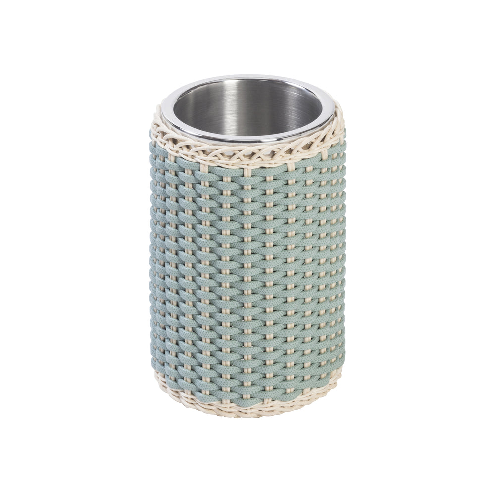 Pigment France Menton Leather and Rattan Bottle Cooler