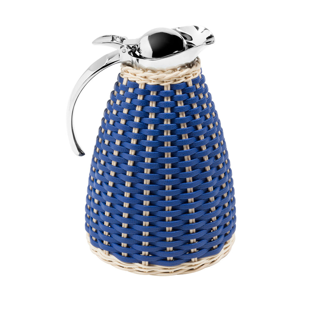 Pigment France Monceau Leather and Rattan Thermal Carafe