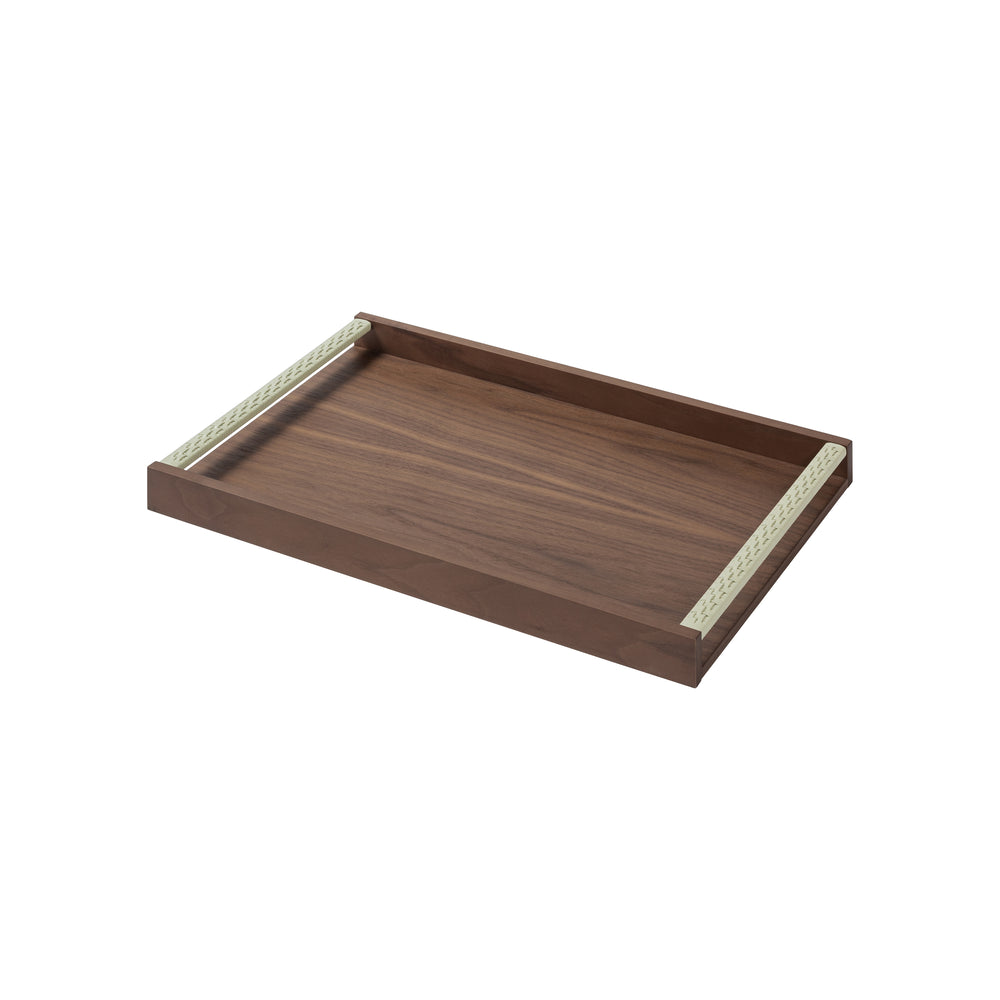 Riviere Dama Tray with Handwoven Handle