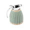 Pigment France Monceau Leather and Rattan Thermal Carafe  option Green / Small: 6.5 in height