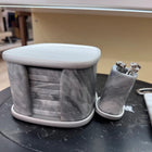 Kelly Wearstler Maris Marble Coaster Set and Holder