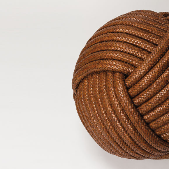 Nodo Leather Pouf