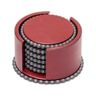 Perla Round Coaster Set and Holder