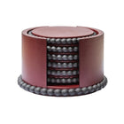 Perla Round Coaster Set and Holder