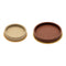 Perla Round Valet Tray Set  option G82 Rust and G176 Ammonite / Brass