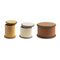 Perla Trinket Box Set  option H76 Mustard and H95 Off-White and  H107 Tan / Bronze
