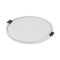 Puccini Round Tray  option B49 Ice/Bronze / Medium: 14.2 in diameter