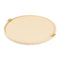 Puccini Round Tray  option G139 Cornhusk/Brass / Large: 18.1 in diameter