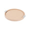 Puccini Round Tray  option H91 Nude/Chrome / Small: 10.2 in diameter