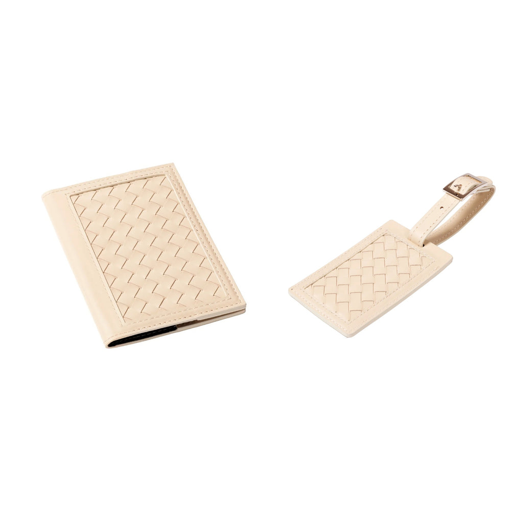 Riviere Handwoven Leather Passport Holder and Luggage Tag