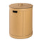 Storage Basket with Handles and Lid  option G07 Sand / Large Tall: 18.7 in Dia x 24.8 in H