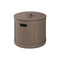 Storage Basket with Handles and Lid  option G24 Smoke / Large Low: 18.5 in Dia x 16.9 in H